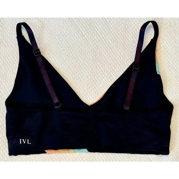 IVL Shimmer Retro Stripe Fully Lined Sports Bra With Adjustable Straps 6 - Picture 4 of 9